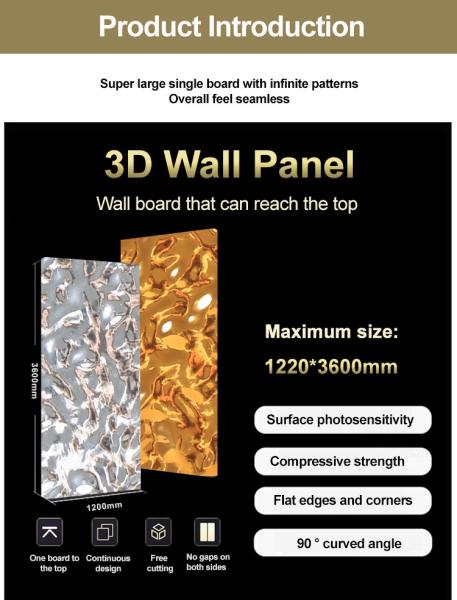 Water Ripple Panel The New Listing 1220*2440*5/8mm Flame Retardant Bamboo Charcoal Wood Eco-Friendly Water Ripple Wall Panel Lobby Facade Interior Decorative Wall Panel For TV Background Wall