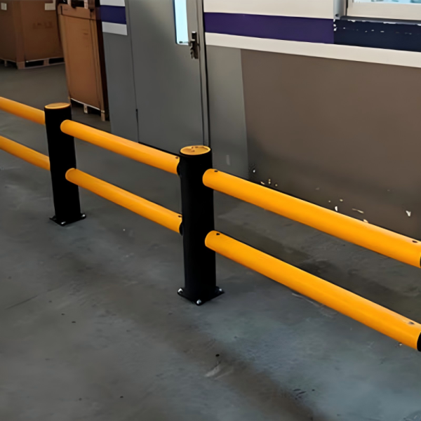 Hsj Heavy Duty Two Rail Flexible Impact Barrier Troax Mpm Equivalent Self-Healing Polymer Safety Fence for Logistics Distribution Center Factory Workshop Pedest