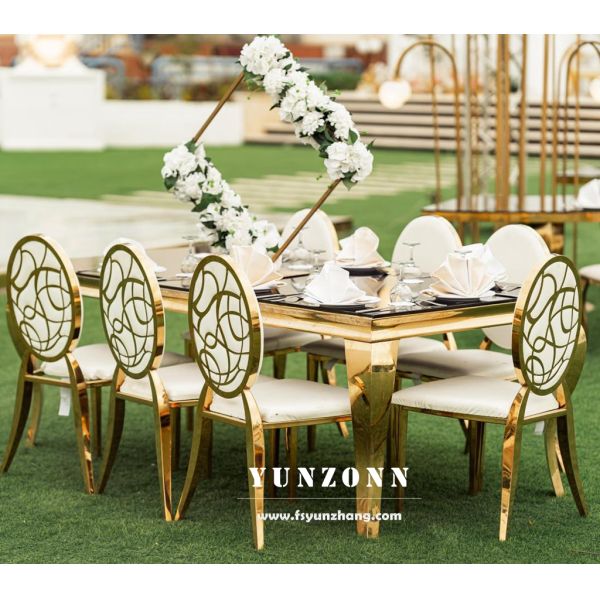 Luxury Modern Rectangle Dining Table Classic Design with Adjustable Feature for Home Apartment Hotel Outdoor Banquets Events