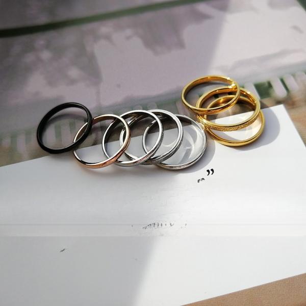 Wedding Stainless Steel Rings Domed High Polished 2mm For Men Women