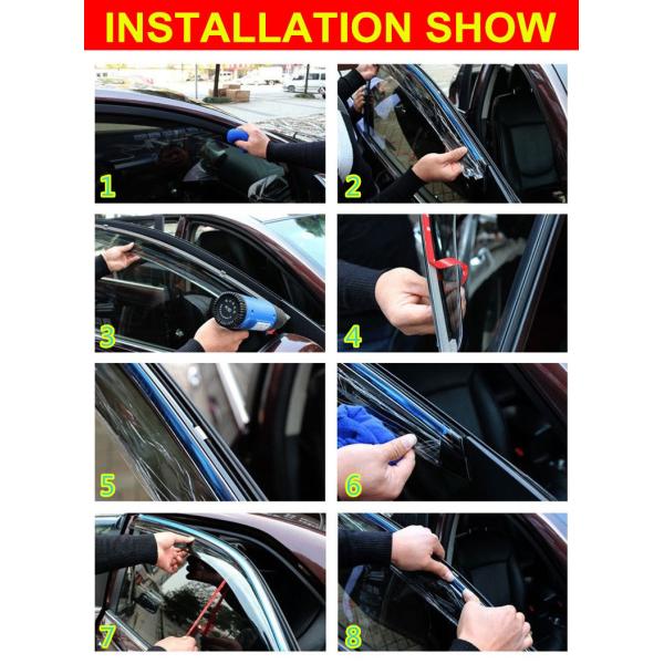 Rain Shield For Nissan Qashqai 2008 - 2014 With Stainless Steel Stripe