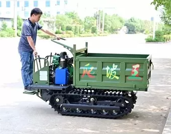 Light Duty Mining Machinery 1Ton 1.5Ton Maximum Load GF1000 Tracked Dumper Rubber Track Carrier Walking Speed