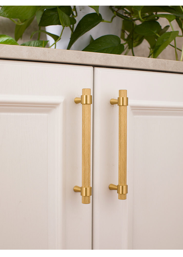 Modern Single Hole Copper Handle Wardrobe Cabinet Light Luxury Gold Mesh Brass Shoe Drawer Factory Wholesale