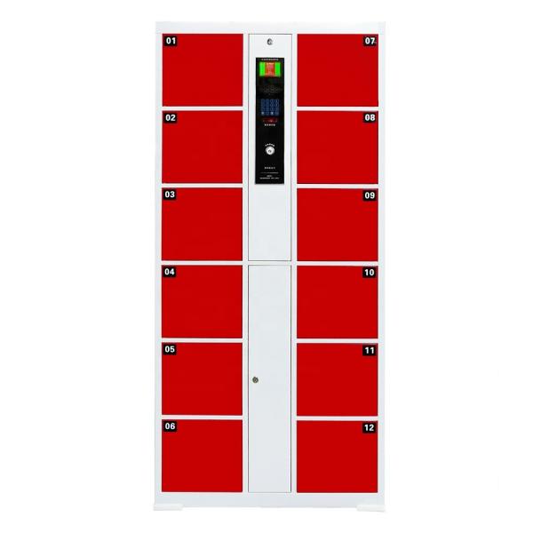 School Student Smart Locker Twelve Door Fingerprint code / Bar Code Swipe