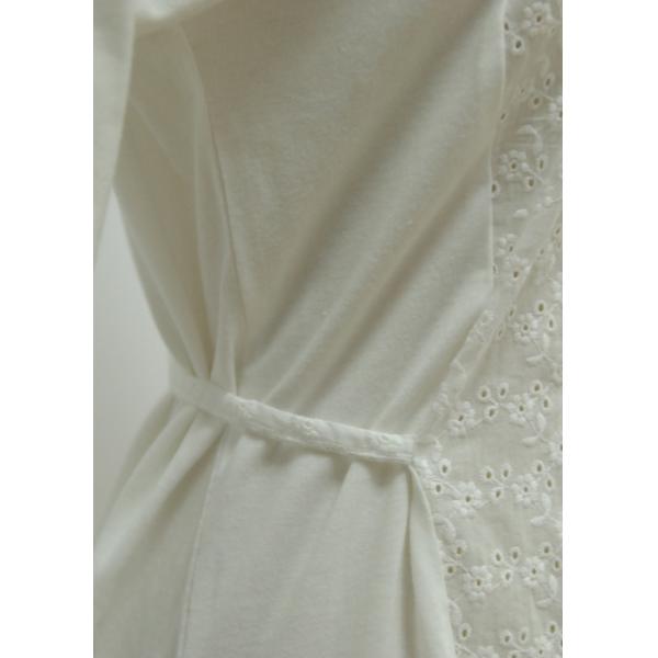 Fitness Daytime Casual White Sundress With Sleeves , Casual Knit Summer Dresses