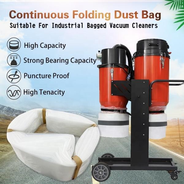  White/Custom  Dust Extractor Collection Bags Vacuum Replacement Bags Factory-Direct Continuous Folding Industrial Dust Collector Manufacturers Custom-Size Festool Dust Collector
