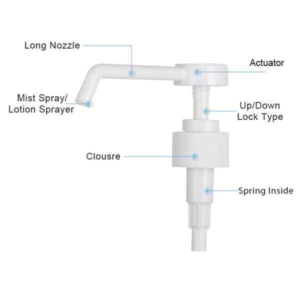 33/410 38-410 38/400 white dispensing pump - 11 dip tube