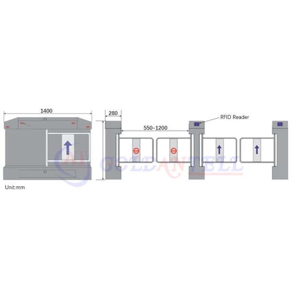 Wholesale Factory Price Outdoor Waterproof Swing Barrier Gate with Qr Code Reader