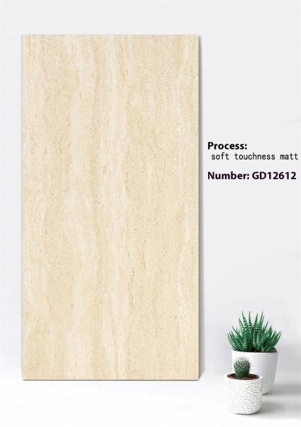 Résistant à l'eau Jaune et Beige Doux Tact Matt Rideau Mur Carreaux épais Pour la décoration et le bâtiment 600x1200mm