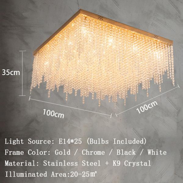 Crystal Chain Ceiling Lights New Lampara Techo for Home Decor guzhen lighting(WH-CA-107)