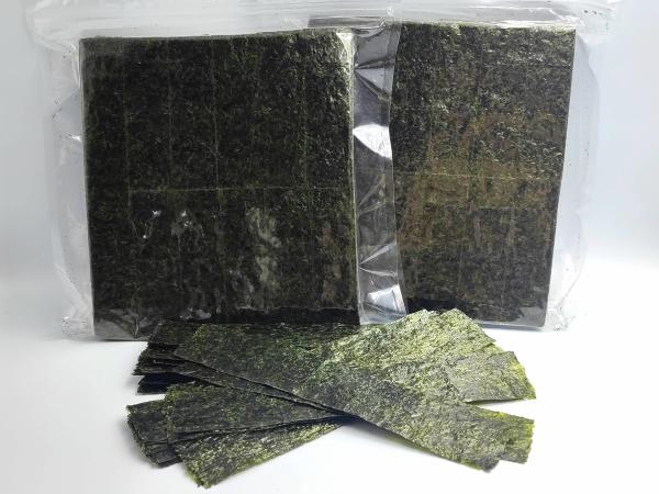 Gold Korean Yaki Grilled Seaweed Hand Roll Sushi Nori Full Sheets 1/7 Cut