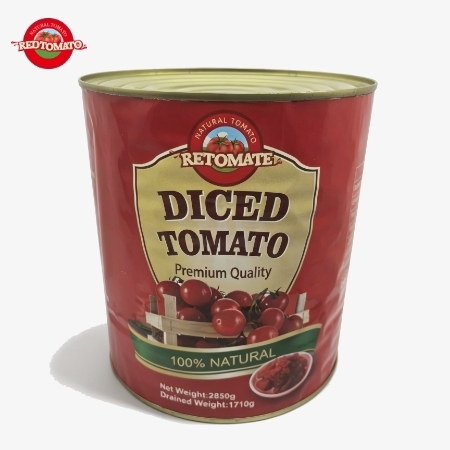 Canned Diced Tomatoes 3000g Bulk A10 Tin with Vine Ripened 10mm Cubes for Food