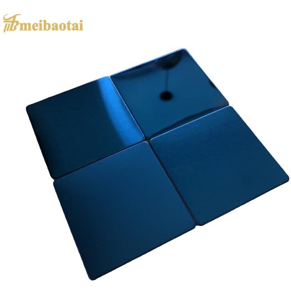PVD Blue Mirror Color Decorative Stainless Steel Sheet with EN Standard and 0.3-1.2mm Thickness