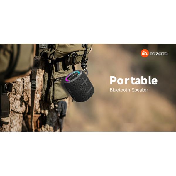 TAZATA FUN 50 IP67 Waterproof Small Bluetooth Speaker With Extended 4-20 Hour Battery Life