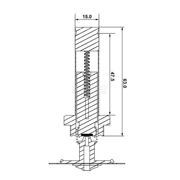 размер bapc 23 Плунжер Armature клапана соленоида рефрижерации для Danfoss EVR 10 15 20 22