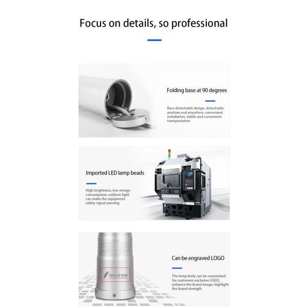 Feu de signalisation tour personnalisable Installation facile Voyants empilables à LED Indice de protection IP54