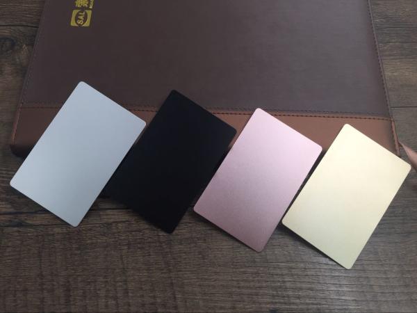 Engraved Metallic Print Aluminium Business Cards , Elegant Metal Visiting Card