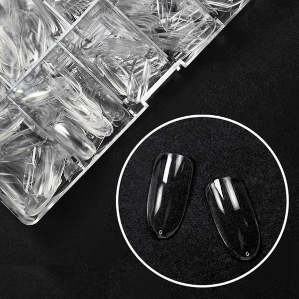 Plastic Artificial Nails Custom 100Pcs Nail Art Salon Press on Nails Designs 500 Pcs Flexible Xl Coffin Nail Tips Set