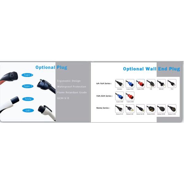 3.5кВ 7кВ портативный зарядное устройство для электромобилей GB/T с CEE / Schuko / PSB-16