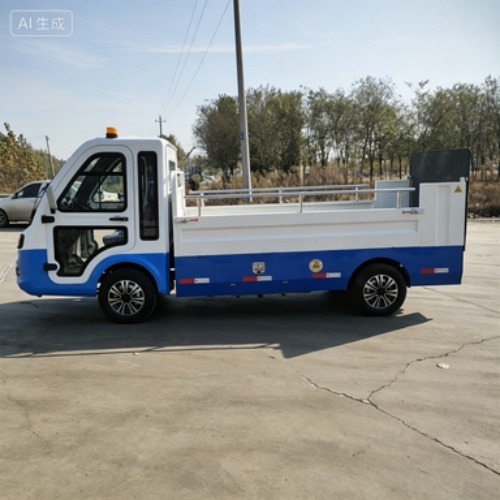 `Enclosed Cabin 8‑Bin Garbage Transport Truck With Tail Lift, Electric Sanitation Waste Collection Vehicle`
