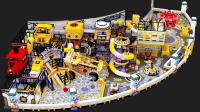 Cartoon Custom Indoor Playground Mechanical Truck Theme Indoor Childrens Park 560 Squares