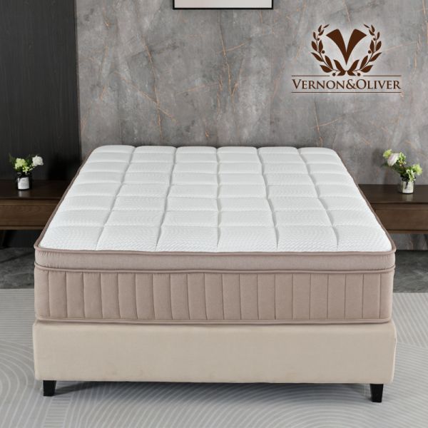 14 Inch Gel Memory Foam Pocket Spring Mattress Compressed in Box for Hotel and Home Use