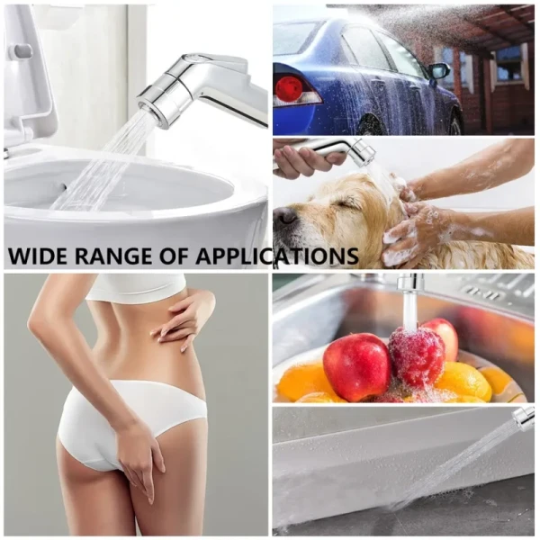 High Pressure Wall Mounted Bathroom Bidet Spay Faucet with Toilet Hand Shower Holder