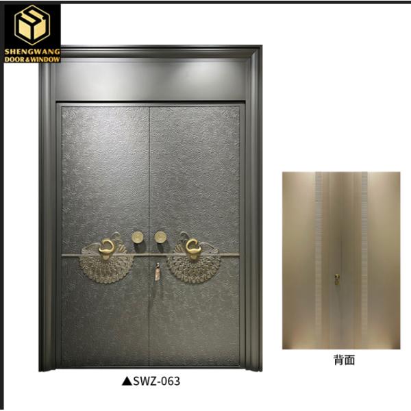 Customizable Color And Architrave Options For Aluminum Wooden Door With Fire Rating  Of 1.0 Hour