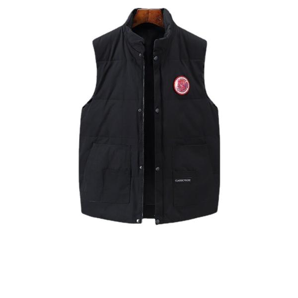 Printed White Duck Down Bodywarmer Regular Length Outdoor Men's Down Tactical Vest
