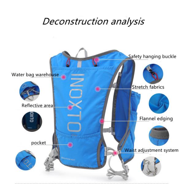 Durable Outdoor Cycling Hydration Backpack with Interior Zipper Pocket and Custom Logo