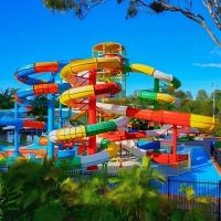 ODM Above Ground Swimming Pool Party Equipment Fiberglass Water Slide
