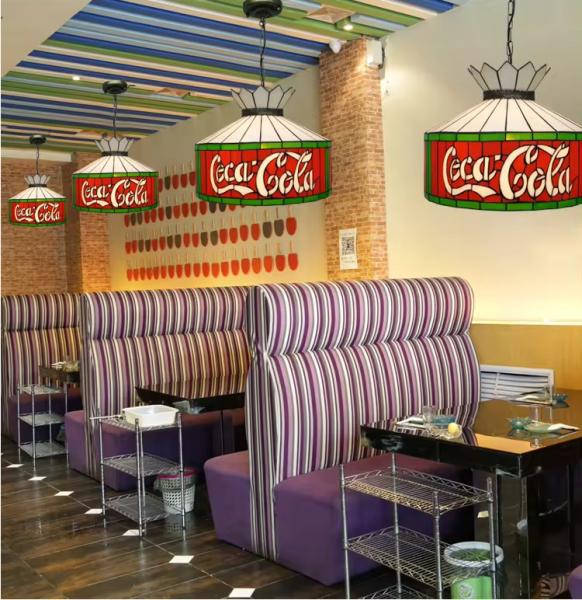 12 Retro Modern Ceiling Light Hanging Decorative Light Indoor Light Cafe Dining Room Stained Glass Pendant Light