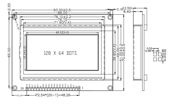Модуль LCD COG цвета изображения модуля доски 3.5inch TFT LCD развития графический