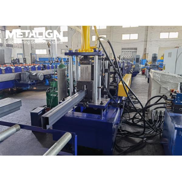 Dual Side Movement Step Beam Rack Roll Forming Machine With Clean End Notching