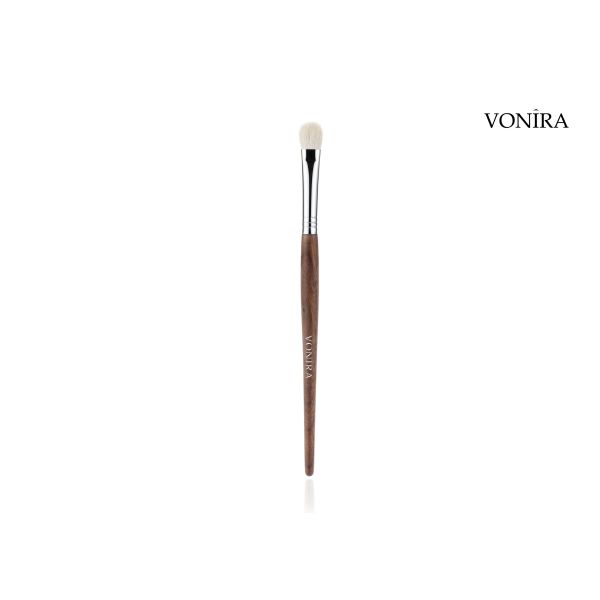 Vonira Custom Wholesale Natural White Goat Hair Brown Ebony Handle Makeup Eye Shading Brush
