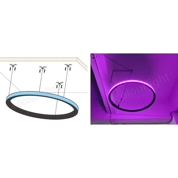 DC24V Pixel RGB Ring Light LED Circle Ring Light for Shopping Mall, Restaurant, Stage