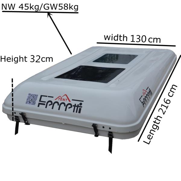 Lightweight One Bedroom Camping Car Rooftop Roof Tent with 45KG Maximum Load Capacity