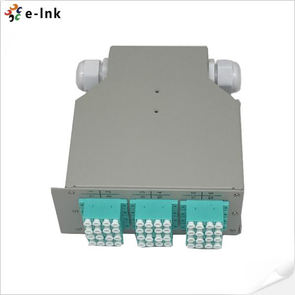 Panneau de patch de fibre monté sur quad-rail 12LC