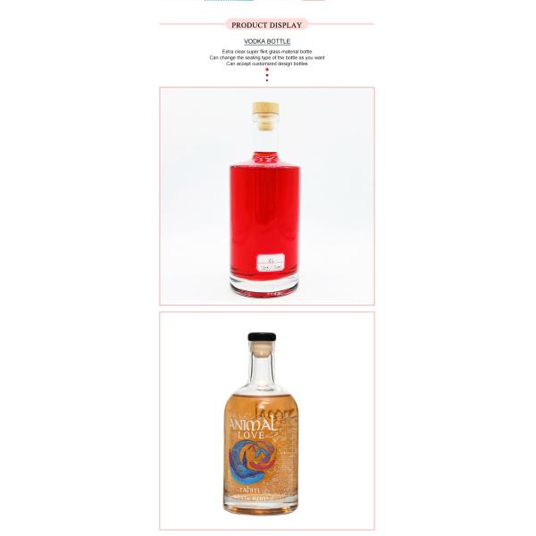 Customized Capacity 100-1000ml Clear Square Glass Spray Bottle for Whiskey Supply