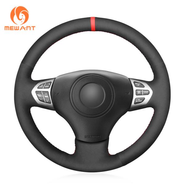 2006-2015 Leather Hand Sewing Black Suede Steering Wheel Cover for Suzuki Grand Vitara