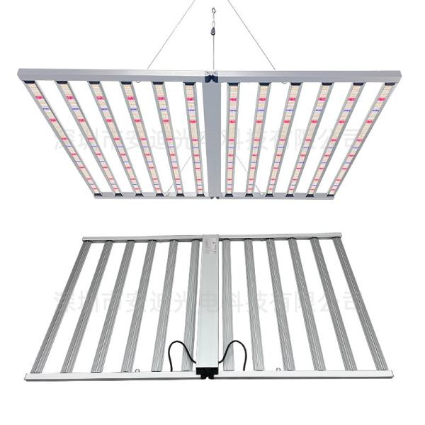 12 Bar 4x6FT Foldable LED Grow Light 1200W Hydroponic LED Grow Lights Full Spectrum