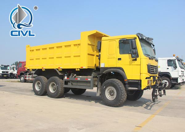 EuroII A7 371 HP  Dump Truck , 10 Wheels Sinotruk Dump Truck LHD 50 Tons tipper truck color option