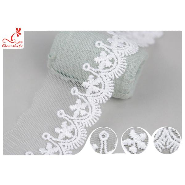 Отделка шнурка ширины 3КМ полиэстера вышитая лентой для платья свадьбы