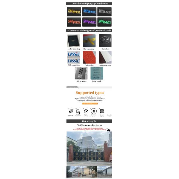 Logotipo personalizado Caja de joyas de cuero PU para anillo de boda Collar Brazalete de Hanhong