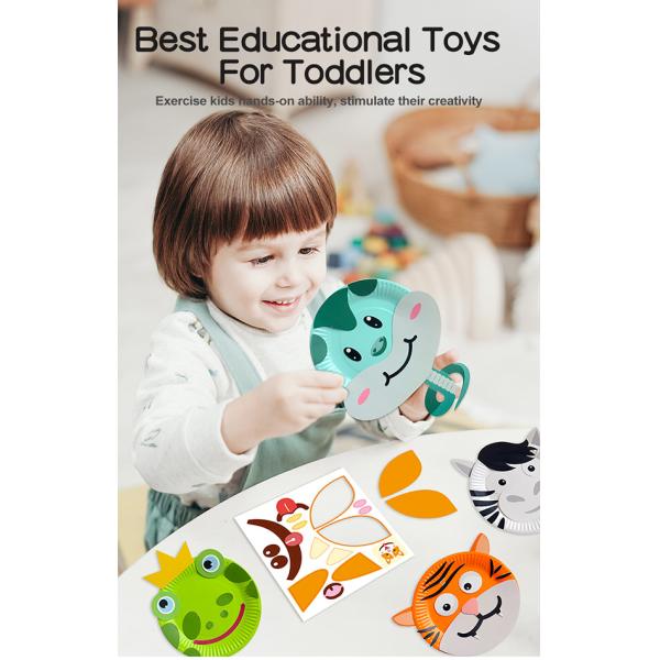 бумажные тарелки животных 3D не токсические для рук Preschoolers на тренировке способности