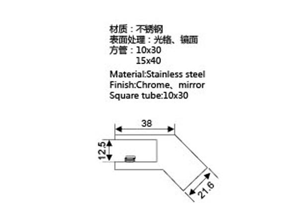 Anti Rust Stainless Steel Glass Clamps , Elegant Outlook Frameless Glass Fittings