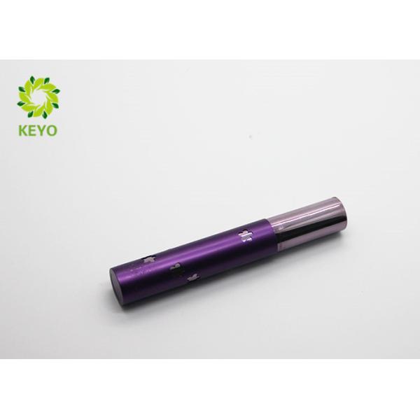 Round Purple Empty Makeup Containers  Aluminum Made For Eyeliner Packaging
