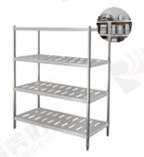 Stainless Steel Commercial Kitchen Storage Rack with Adjustable Height and Heavy-Duty Capacity