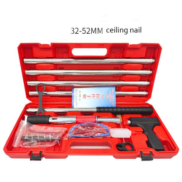 Red Roofing Tools Concrete Nailer Ceiling Nail Gun 5 pcs Rod quantity with Genuine