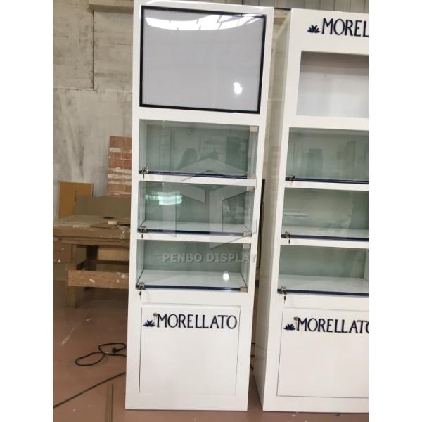 soportes de exhibición de lujo de la joyería de 400*400*2400m m para el ODM de gama alta de las tiendas